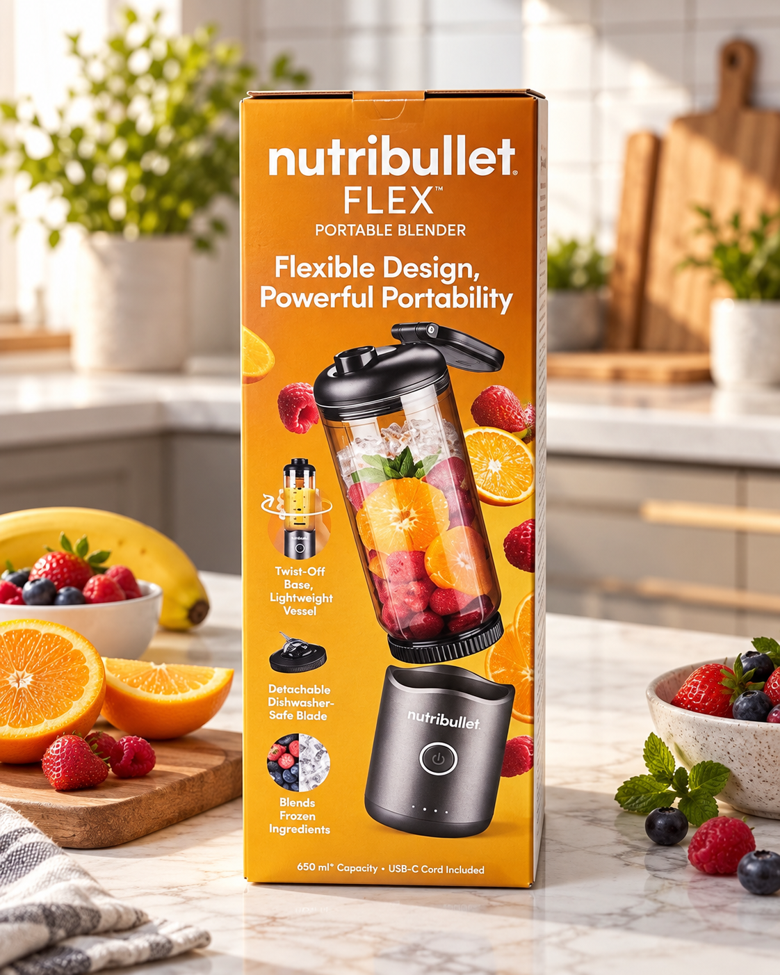 nutriBullet FLEX Portable Blender – 650 mL | Gunmetal Grey
