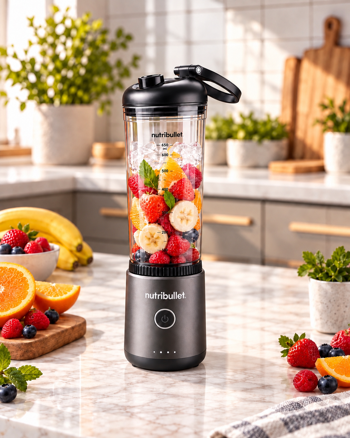 nutriBullet FLEX Portable Blender – 650 mL | Gunmetal Grey